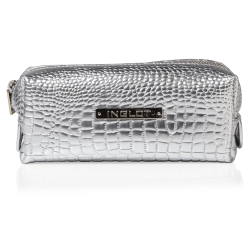 Cosmetic Bag Crocodile Leather Pattern Silver Small (R24393) icon