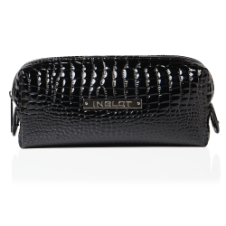 Cosmetic Bag Crocodile Leather Pattern Black Small (R24393) icon