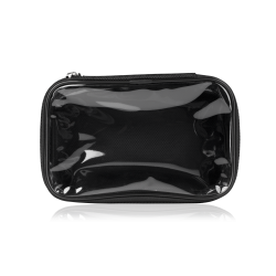 black travel makeup bag