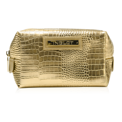 Cosmetic Bag Crocodile Leather Pattern Gold (R24245) icon