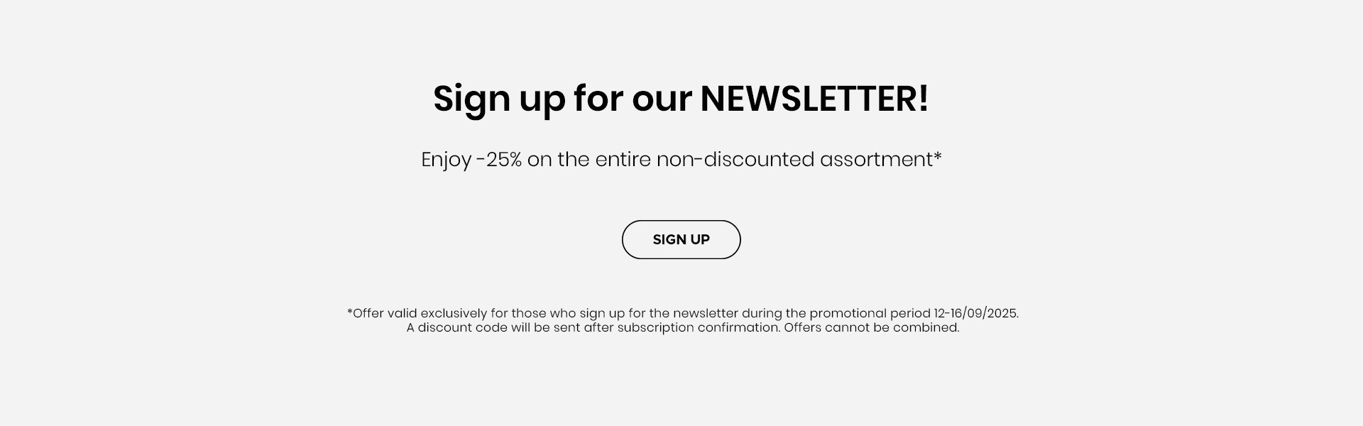 Sign up for our newsletter and enjoy a discount!